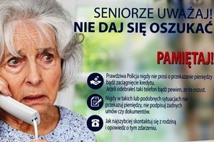 obrazek: seniorze, nie daj się oszukać, treść w artykule