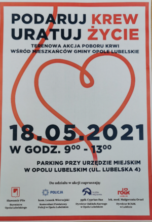 plakat podaruj krew, uratuj życie