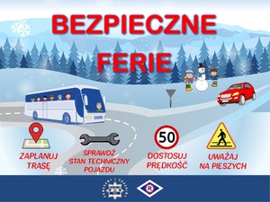 plakat bezpieczne ferie