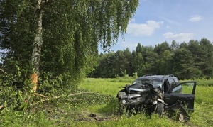 samochód Hyundai biorący udział w zdarzeniu drogowym