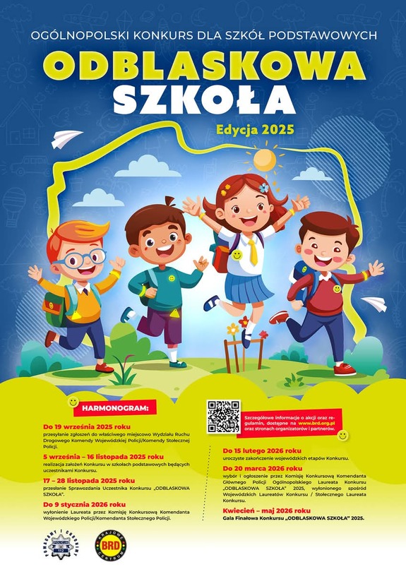 plakat Odblaskowa szkoła