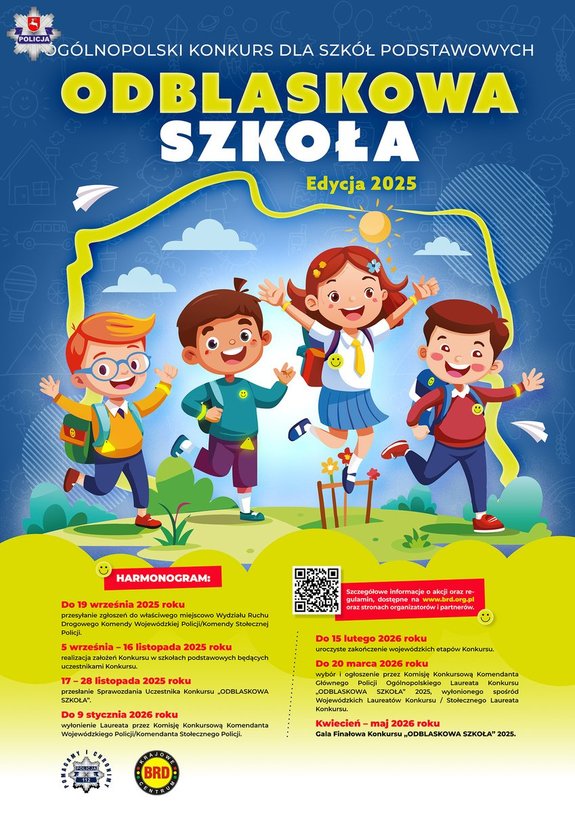 plakat odblaskowa szkoła