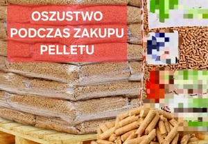 pelet i napis oszustwo podczas zakupu pelletu