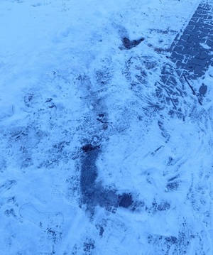 zaśnieżona ścieżka rowerowa