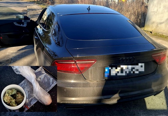 samochód audi i narkotyki