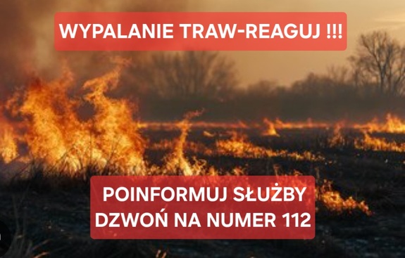 plakat wypalanie traw reaguj