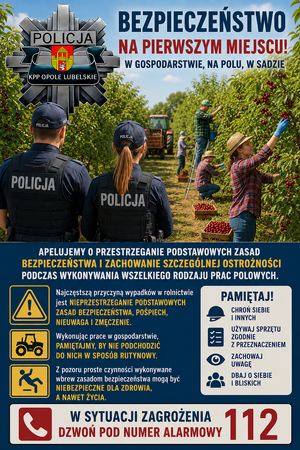 plakat bezpieczeństwo na pierwszym miejscu