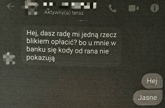 wydruk wiadomości