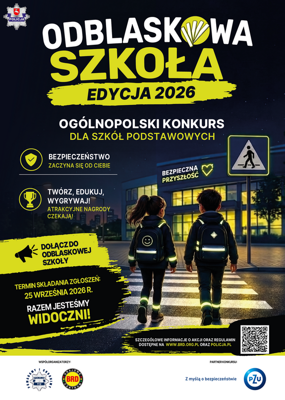plakat odblaskowa szkoła