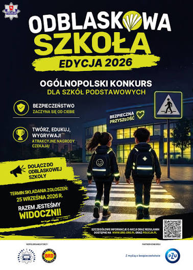 plakat odblaskowa szkoła