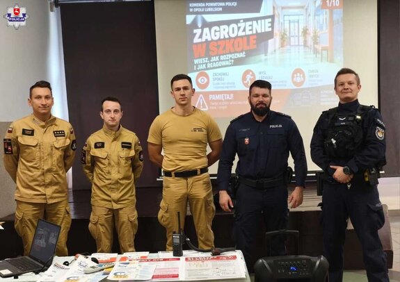 policjanci i strażacy